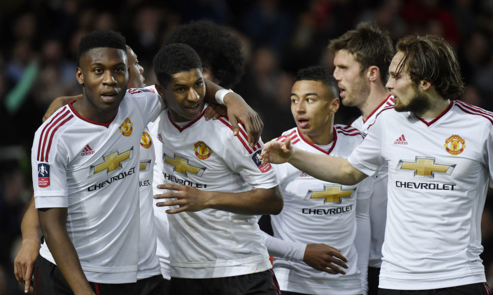 „Manchester United“ džiaugiasi Marcuso Rashfordo įvarčiu