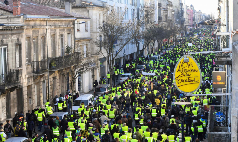 „Geltonųjų liemenių“ protestas Prancūzijoje
