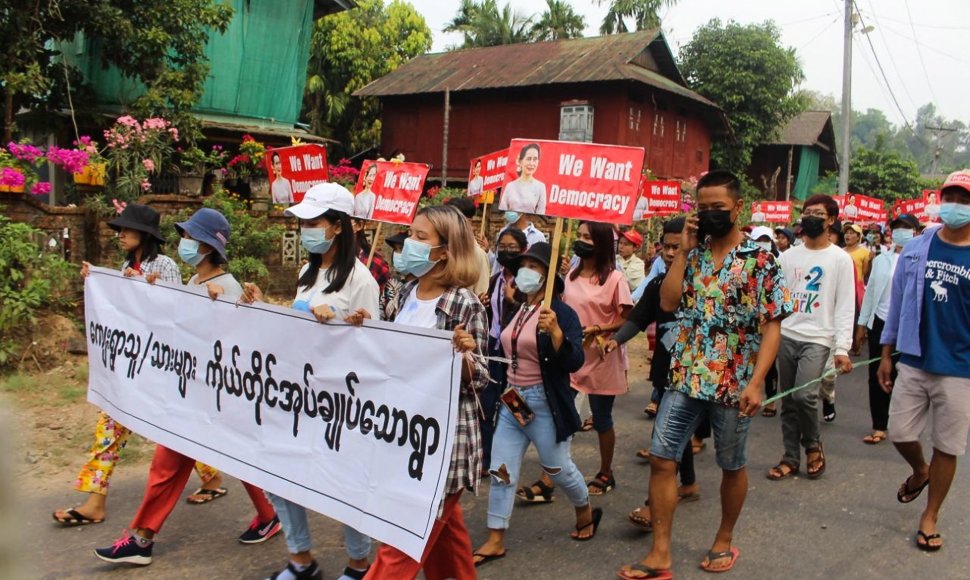 Protestai Mianmare