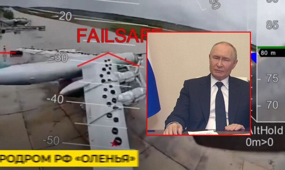 Ukrainos SBU operacija &bdquo;Voratinklis&ldquo; prie&scaron; Rusijos bombone&scaron;ius ir Vladimiras Putinas