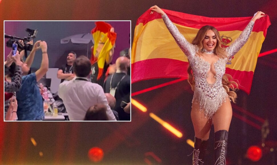Ispanijos atstovė „Eurovizijoje“ Melody ir žurnalistai media centre
