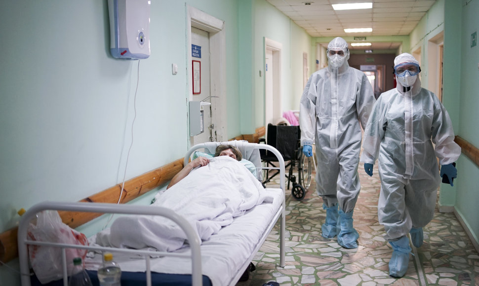 Koronaviruso skyrius vienoje Rusijos ligoninių