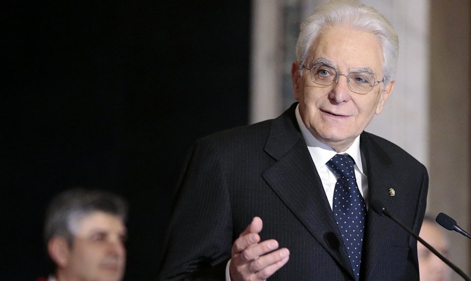 Italijos prezidentas S.Mattarella.