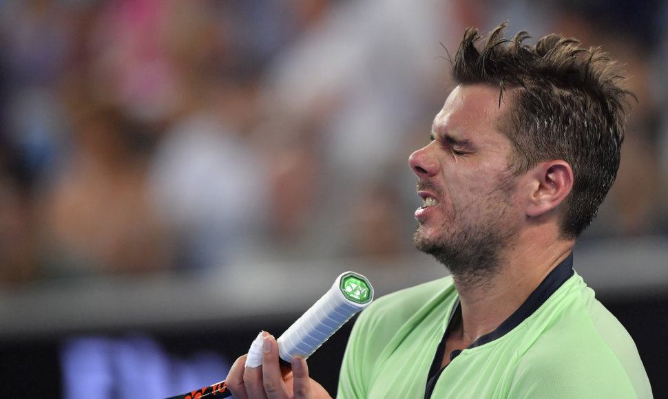 Stanas Wawrinka iškrito iš turnyro Melburne.