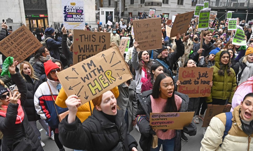 „Moterų maršas“ protestas Niujorke