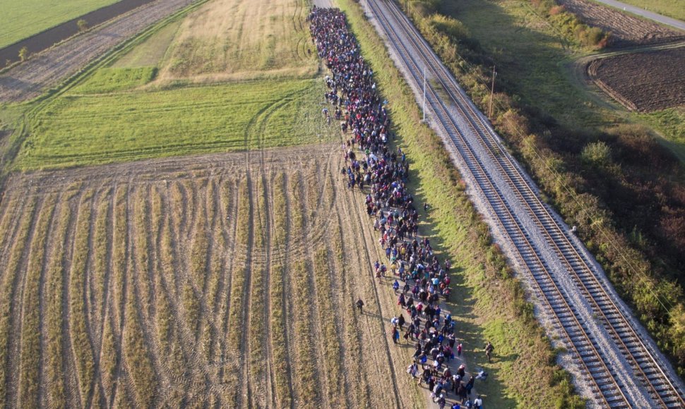 Migrantai Slovėnijoje