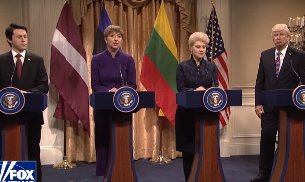 „Saturday Night Live“ laidoje – D.Trumpo ir Baltijos šalių prezidentų susitikimo parodija