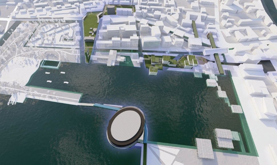 Viena iš vizijų, kaip turėtų vystytis vadinamasis Žiemos uostas Klaipėdoje.