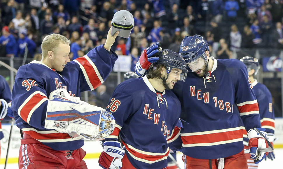 Niujorko „Rangers“ iškovojo septintąją pergalę NHL