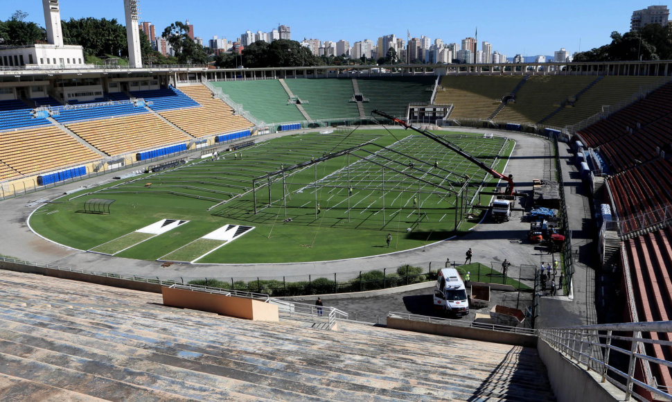 San Paulo „Pacaembu“ stadionas taps ligonine nuo COVID-19 gydomiems pacientams.