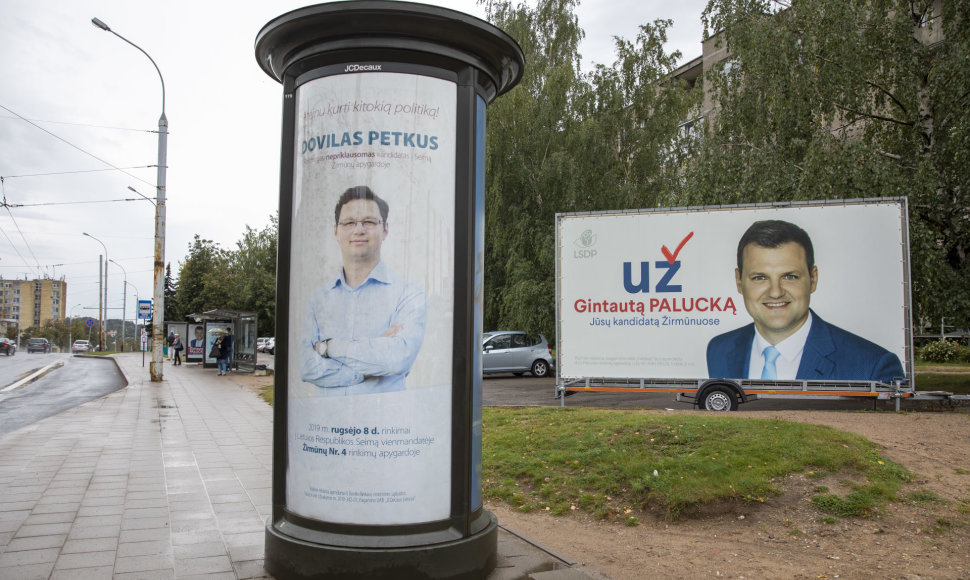 Politinė reklama Vilniaus Žirmūnų mikrorajone
