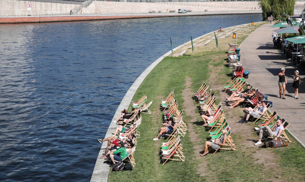 Karščio banga Berlyne 2019 metais: temperatūra karščio sala tapusiame mieste viršijo 40 °C