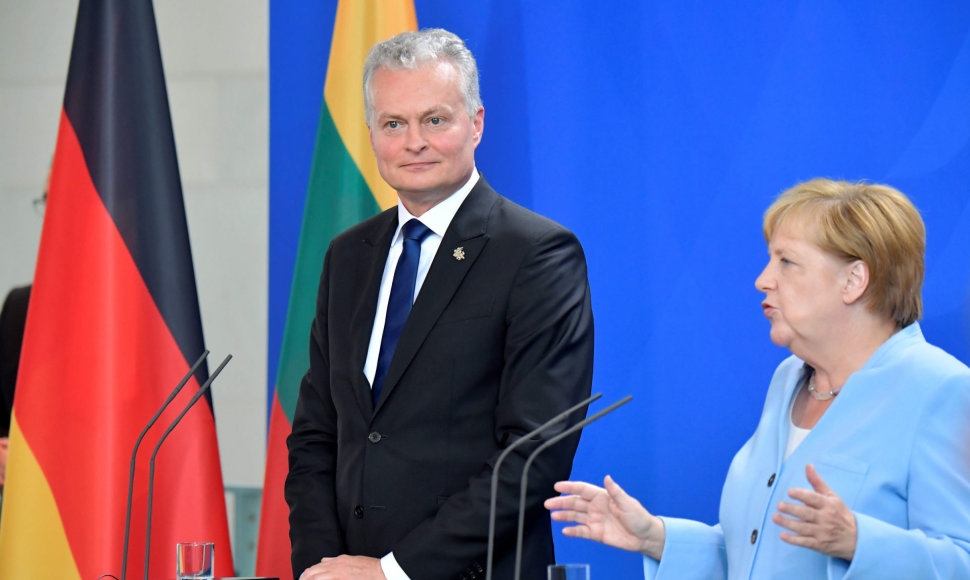 Gitanas Nausėda ir Angela Merkel
