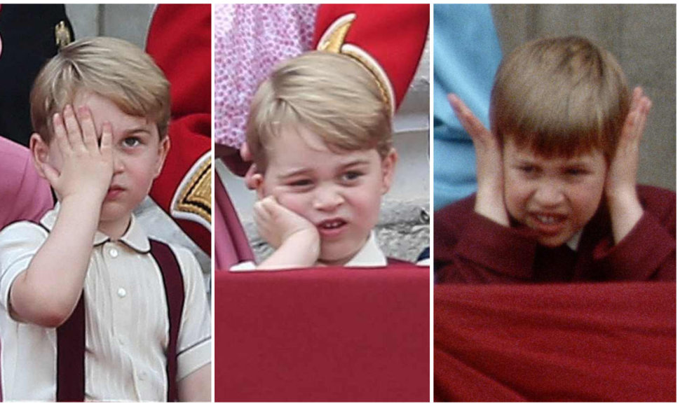 Princas George'as ir jo tėtis princas Williamas vaikystėje