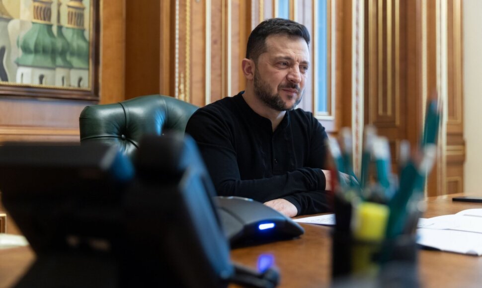 Ukrainos prezidentas Volodymyras Zelenskis / Pool /Ukrainian Presidentia / ZUMAPRESS.com