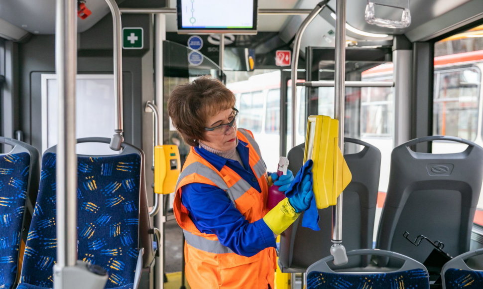 Dezinfekcija Vilniaus viešajame transporte