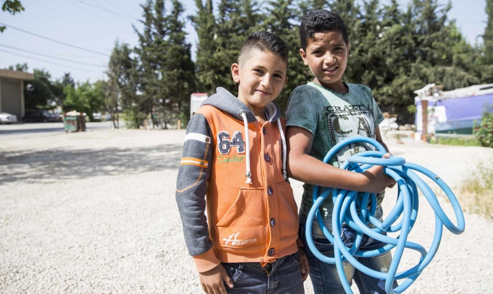 Vaikai pabėgėlių stovykloje