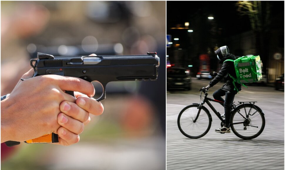 Maisto išvežiotojui grasino ginklu