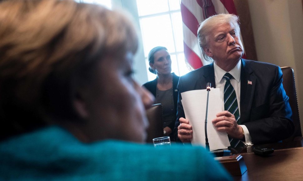 Donaldo Trumpo ir Angelos Merkel susitikimas Vašingtone
