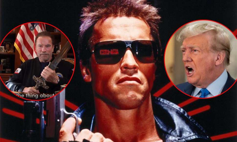 Arnoldas Schwarzeneggeris ir Donaldas Trumpas