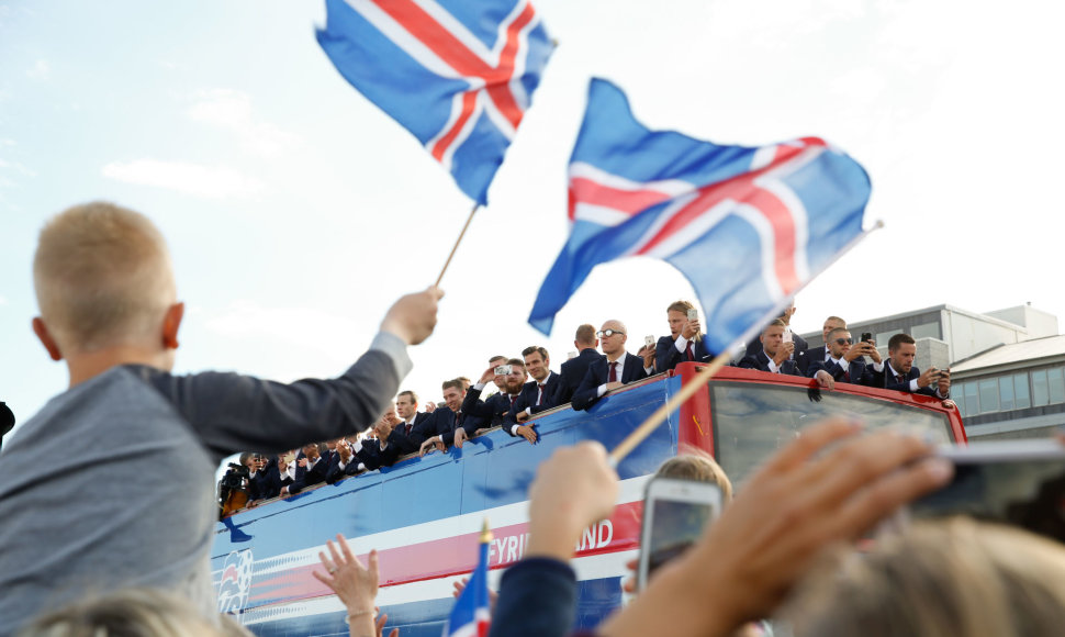 Islandijos rinktinės sutikimas
