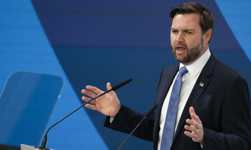 JAV viceprezidentas J. D. Vance'as / Matthias Schrader / AP