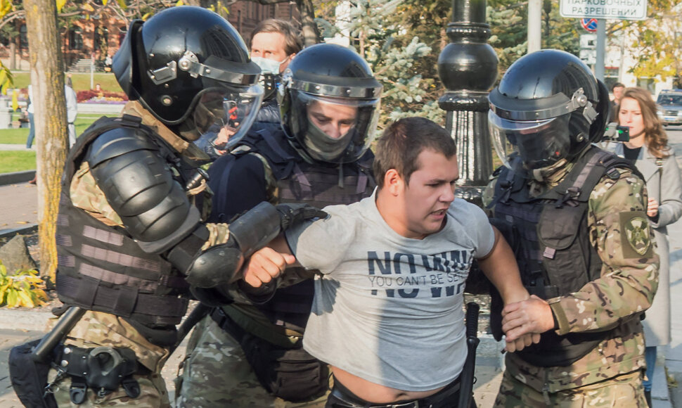 Chabarovske sulaikomas protestuotojas