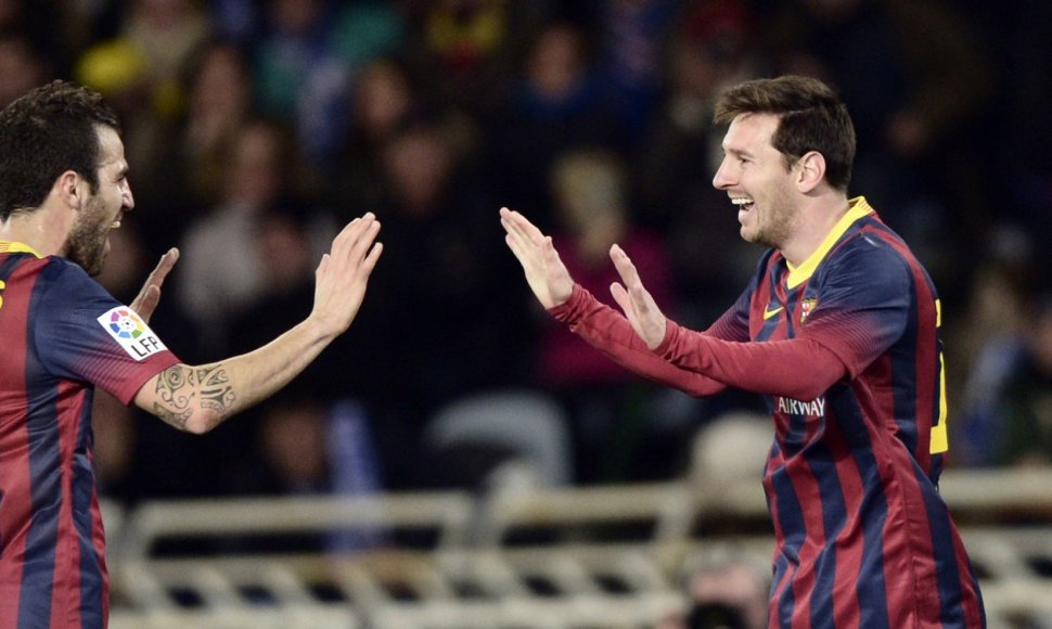 Cescas Fabregasas ir Lionelis Messi