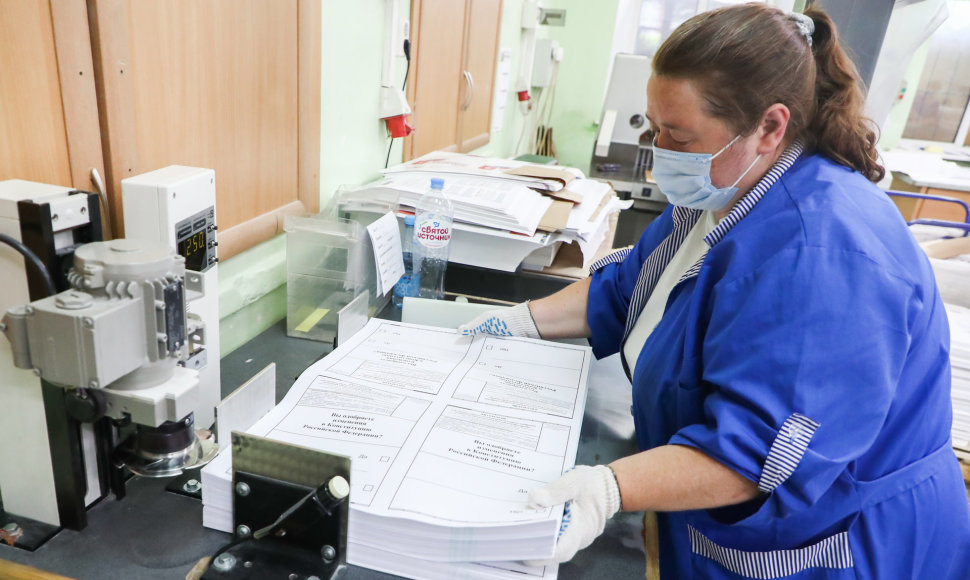 Rusijoje spausdinami referendumo biuleteniai