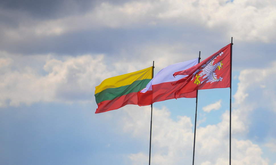 Žalgirio mūšio lauke – Lietuvos ir Lenkijos vėliavos