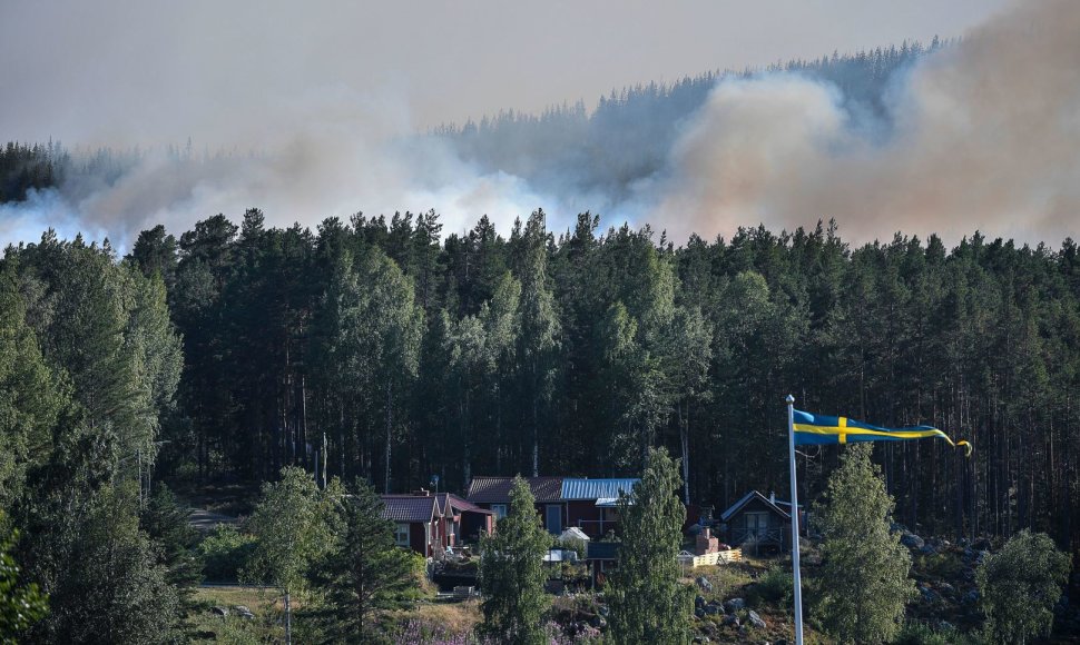 Miškų gaisrai Švedijoje