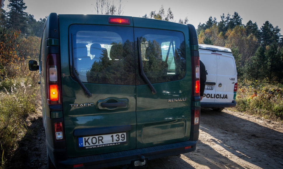 Grybaulios kaime (Varėnos r.) sulaikyti migrantai