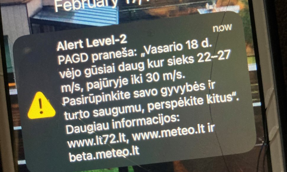 Gyventojai įspėjami, kad šeštadienį gali sustiprėti vėjas pajūryje. 