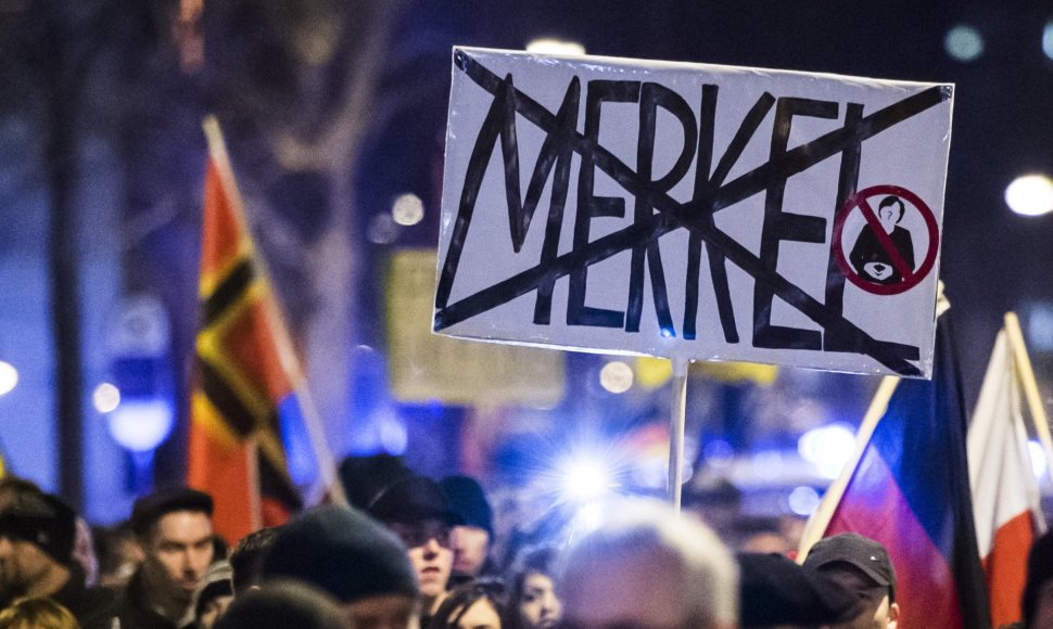 Protestas prieš A.Merkel politiką