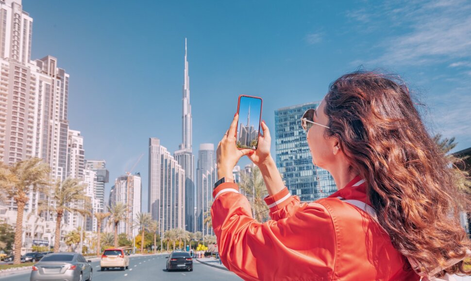 Turistė Dubajuje