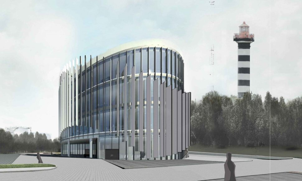 „Klaipėdos naftos“ administracinio pastato vizualizacija