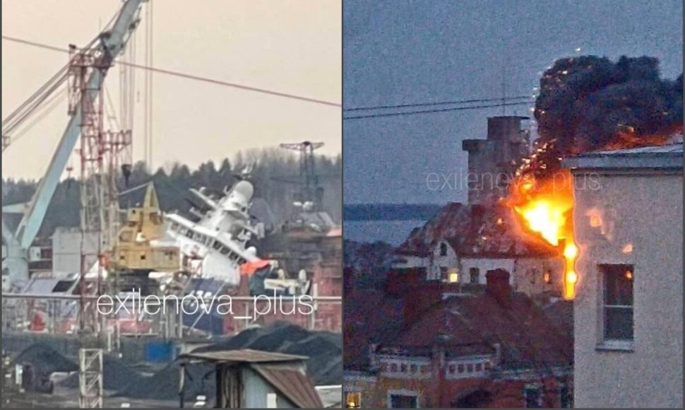 Vyborge atakuotas Rusijos ledlaužis „Purga“
