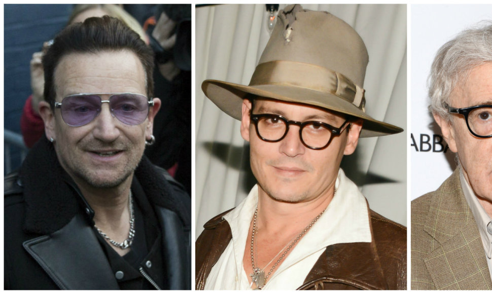 Bono, Johnny Deppas ir Woody Allenas