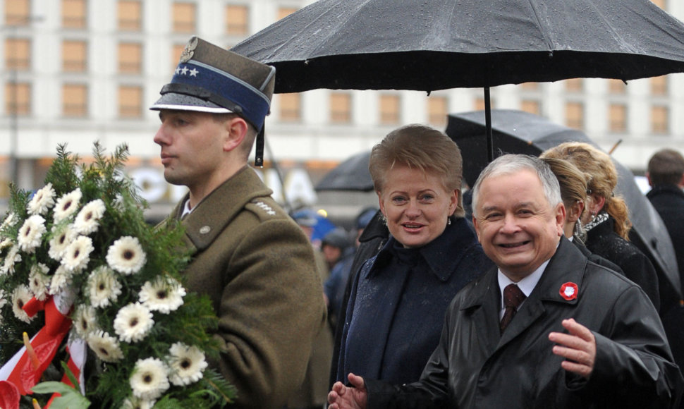 Dalia Grybauskaitė ir Lechas Kaczynskis