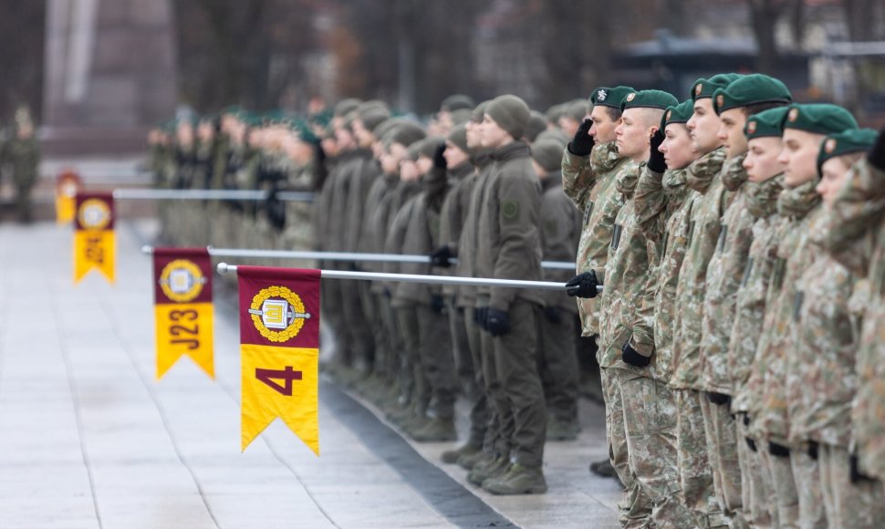 Lietuvos karo akademijos pirmakursių priesaikos ceremonija / Robertas Riabovas/BNS nuotr.