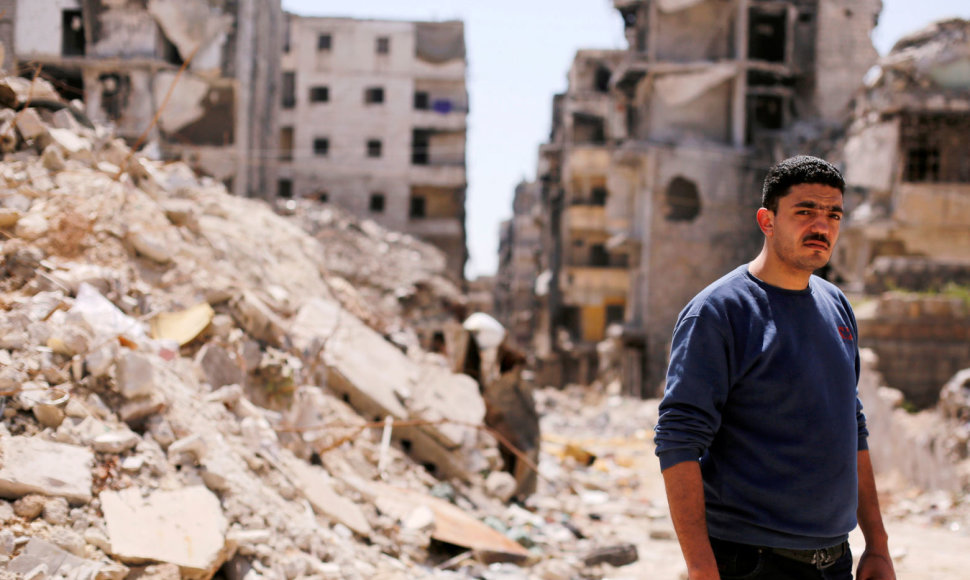 Gyvenimas tarp griuvėsių Alepe