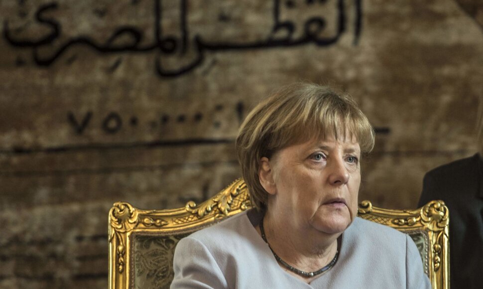 Vokietijos kanclerė Angela Merkel vie&scaron;i Egipte