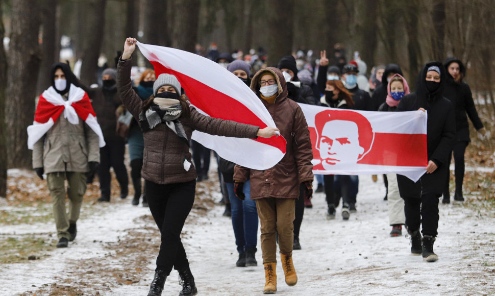 Protestuotojai Minske