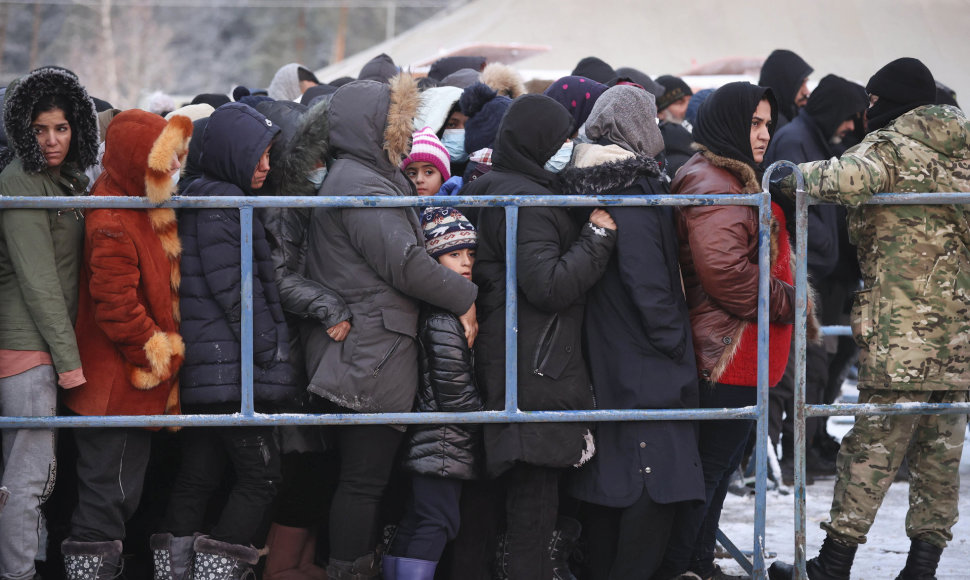 Migrantai Baltarusijoje