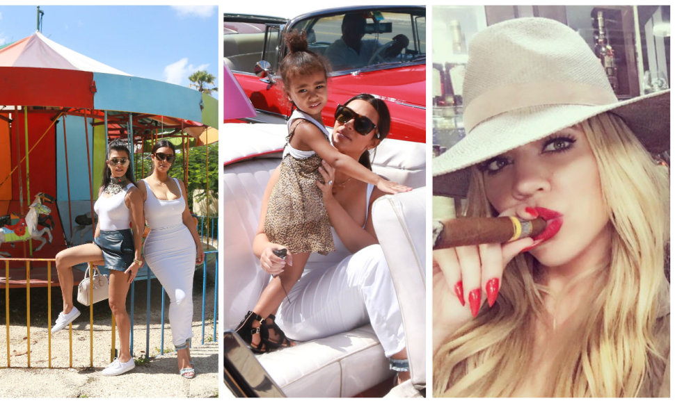 Kardashianų šeimos atostogos Kuboje