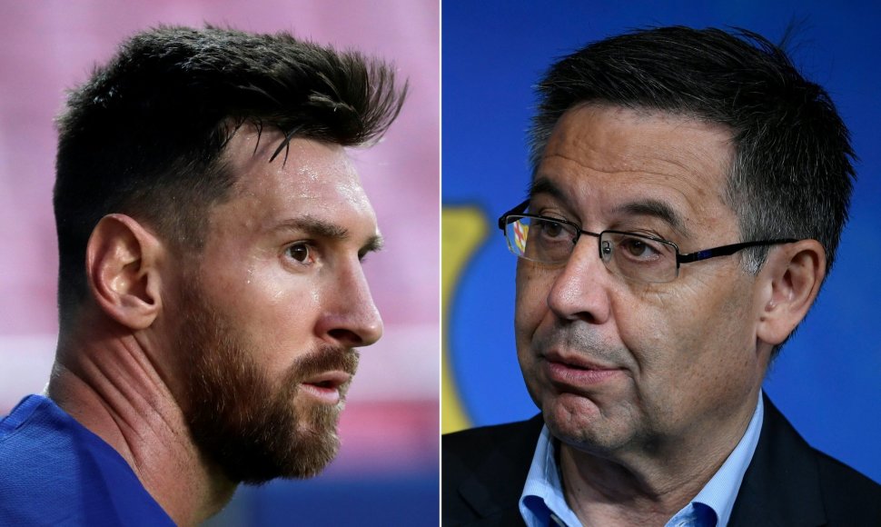 Lionelis Messi ir Josepas Maria Bartomeu