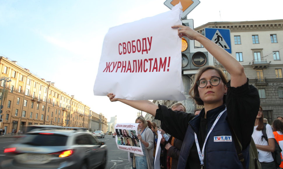 Baltarusijos nepriklausomų žurnalistų protestas