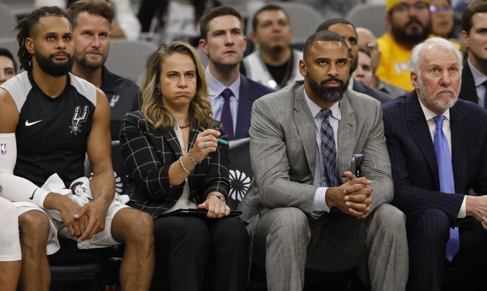 Patty Millsas, Becky Hammon, Ime Udoka ir Greggas Popovichius