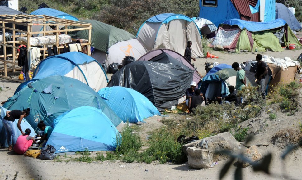 „Džiunglės“ – migrantų stovykla Kalė mieste Prancūzijoje