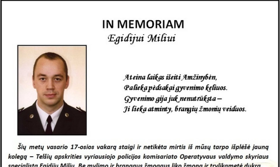 „In memoriam“ E.Miliui